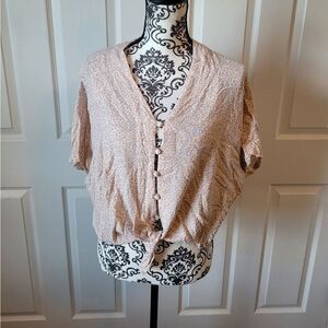 Sim & Sam pink‎ grey leopard print button up and tie waist